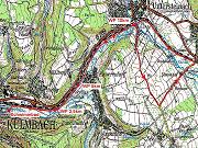 Karte Radstrecken Triathlon ASV Kulmbach